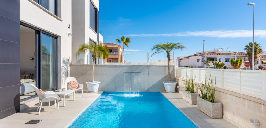 Super Luxury Villa with Solarium Sea Views in Punta Prima