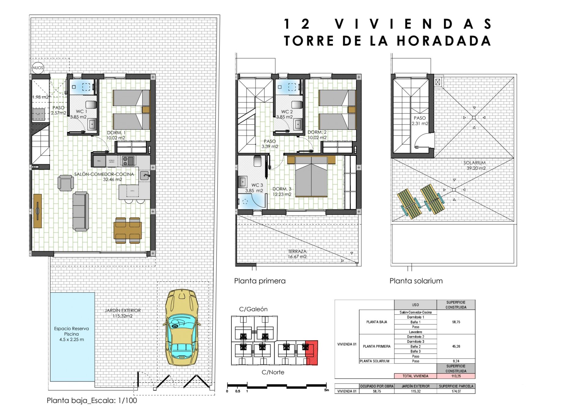12 Semi detached Luxury Villas in Torre de la Horadada (3B)